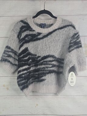 Scoop Gray Patterned Short Sleeve Top NwT Sz XXL